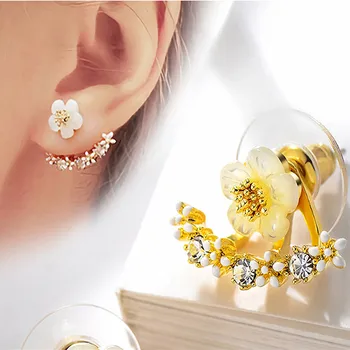 Coreeană Bijuterii Zircon Inima Perla Cristal Flori Aripi De Înger Geometrie Hoop Cercei Pentru Femei Declarație De Ureche Bijuterii En-Gros