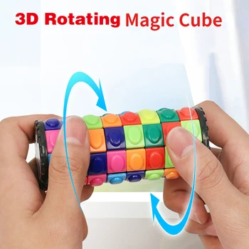 Creative 3D de Rotație de Alunecare magic Cube Color Turn de Decompresie Puzzle Cub magic Puzzle Copil Jucărie Părinte-copil Prop Cadou