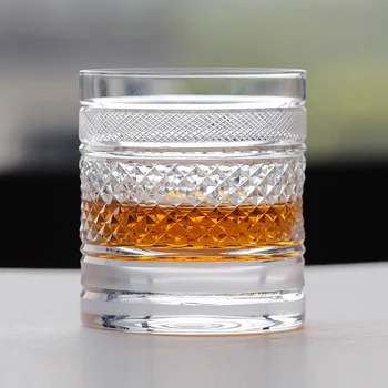 Cristal Whisky Pahar de Whisky Pahare Cu o Cutie-Cadou de Artizanat de Mână Tăiat Pentru a Șterge Pietre Ochelari Pahar de modă Veche