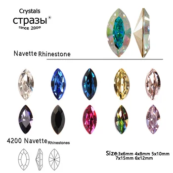 CTPA3bI Noul K9 Cristal 10BUC se Amestecă Dimensiune Navette de Lux Piatră de Sticlă Strass Crystal Coase Pe Pietre DIY Îmbrăcăminte Unghii Bijuterii de Arta