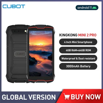Cubot KingKong MINI 2 Pro Mobil MT6762 Smartphone Octa Core 4GB+64GB, Android 11 Telefon Mobil rezistent la apa 3000mAh Camera 13MP