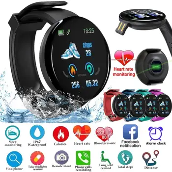D18S Ceas Inteligent Bărbați Tensiunii Arteriale Smartwatch rezistent la apa Femei Monitor de Ritm Cardiac Fitness Tracker Ceas Sport Pentru Android IOS