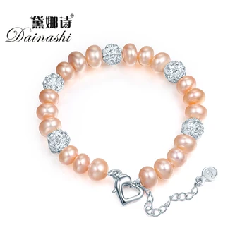 Dainashi naturale de apă dulce pearl bratari pentru Femei alb/roz/violet/mixt color pearl bijuterii bratari de vânzare fierbinte