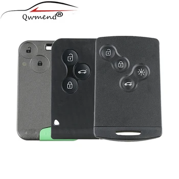 De la distanță SmartCard Caz-Cheie Pentru RENAULT Laguna, Koleos Smart Card 4 Buton de Coajă Cheie Cu Insert Mici, Cheie Lama