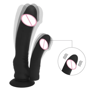 De sex feminin Dublu Dildo Vibratoare Silicon Impermeabil punctul G, Clitorisul Stimula Anal Plug Stimulator Clitoris