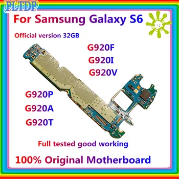 Deblocat Placa de baza Pentru Samsung Galaxy S6 G920F G920I G920V G920P G920A G920T 32GB Placa de baza cu Chips integral logica bord