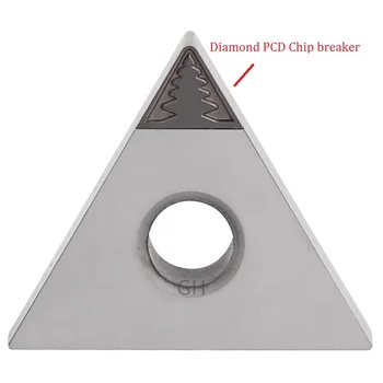 Diamant PCD Chip breaker CNC introduce strung interne de cotitură instrument de Carbură de tăiere abraziv lame TNMG160404 VCGW VCGT160404 1 BUC