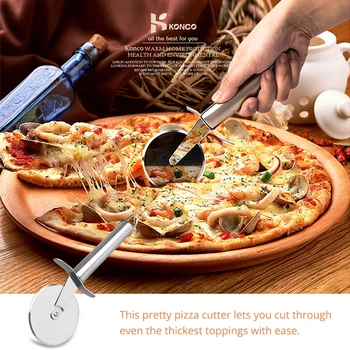 Din Oțel Inoxidabil Pizza Roți & Cutter Rotund Pizza Divizor & Cuțit De Patiserie Aluat Paste Instrumente De Bucatarie Bicarbonat De Instrumente De Tăiere