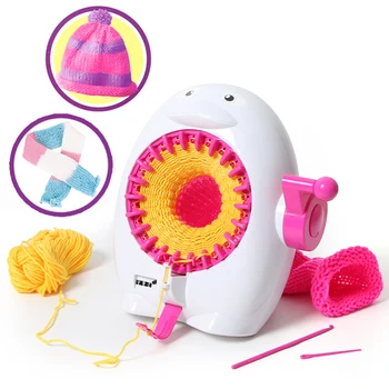 DIY Plastic Mână-Tricotate Mașină Rotativă Pulover Pălărie Eșarfă Șosete Incepatori Adulti Copii de Cusut Instrument Accesorii