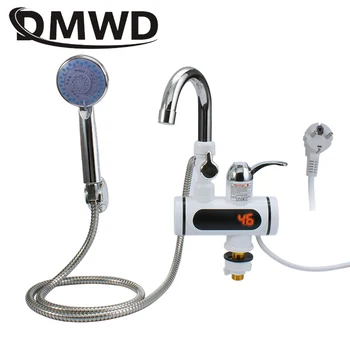 DMWD 3000W Temperatura de Afișare Instantanee de Apă Caldă de Încălzire Robinet de Bucătărie Instantanee Tankless Electrice Rece Încălzire Robinet de Duș
