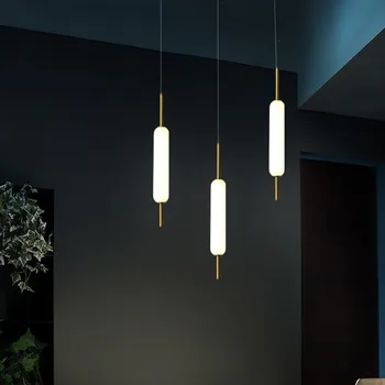 Dormitor Noptieră Pandantiv cu LED-uri de Lumină Minimalist Modern, Restaurant Living Sala de Mese Candelabru Nordic Sticlă Agățat Lampă de Iluminat