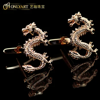 dragon butoni barbati camasa lux a crescut de aur dragon Chinezesc butoni pentru camasi accesorii norocos design OnlyArt Bijuterii