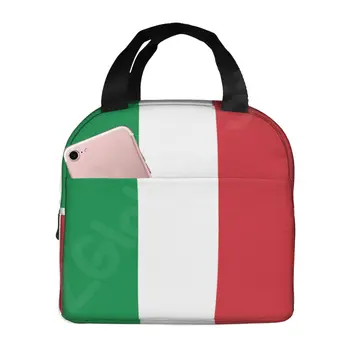 Drapelul Italian de Imprimare Termică Sac de masa de Prânz Izolate Cutie de Prânz pentru Femei Barbati Copii Bento Geanta pentru Picnic în aer liber Lucra la Biroul de Turism