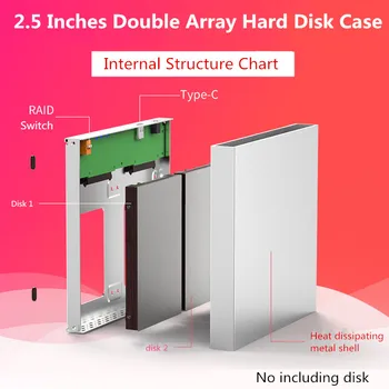 Dual Hard Disk Array Cabinet 2.5
