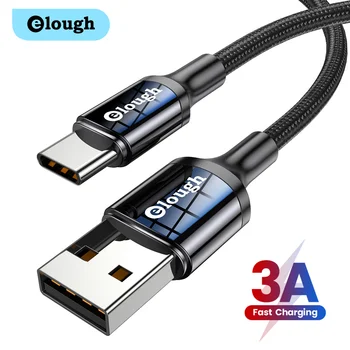 Elough USB de Tip C Cablu de Încărcare Rapidă 3A Încărcare Rapidă Cabo Tipo C Pentru Samsung S20 S21 S10 Huawei, Xiaomi a Poco USB C Cablu de Date