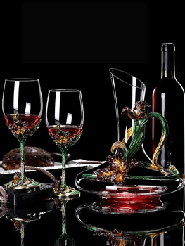 Email Iris Plumb Cristal Pahar De Vin Decanter Set Cupă De Șampanie Cupa Bar Whisky Cadou De Nunta Petrecere Acasă Drinkware