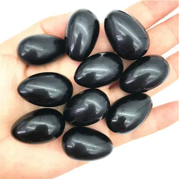 En-gros de 1 buc Naturale Obsidian Negru în Formă de Ou de Cristal Masaj cu pietre Chakra Vindecare Reiki Naturale, Cristale de Cuarț