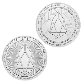 EOS Crypto Monede de Argint Placat cu Suveniruri și Cadouri Enterprise Sistemul de Operare Fizic Cryptocurrency Monede Monede Comemorative