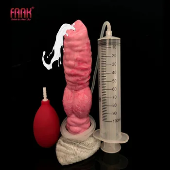 FAAK Uda Câine nod Vibrator din Silicon Sângeroase prime Carne de Culoare Ejaculare Penis Cu ventuza de sex Feminin Masturbator Jucarii Sexuale Pentru Barbati