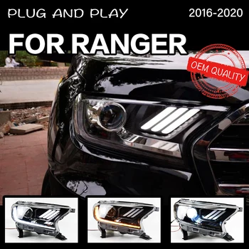 Faruri Pentru Ford Ranger 2016-2020 Masina автомобильные товары LED DRL Hella 5 Xenon Obiectiv Hid H7 Everest Accesorii Auto