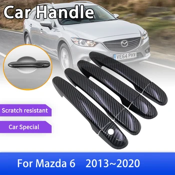 Fibra de Carbon Mânerul Ușii Capacului Ornamental pentru Mazda 6 Atenza Mazda6 GJ1 GL 2013~2020 Auto Exterioare Accesorii Autocolante 2017 2018 2019