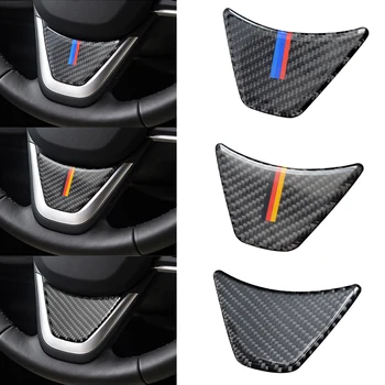 Fibra de Carbon Tri-Culori Volan Masina Panou Autocolant Capacul Ornamental Decalcomanii Pentru BMW X1 2016 F48 2017 F52 F45 F46 X2 Performanță