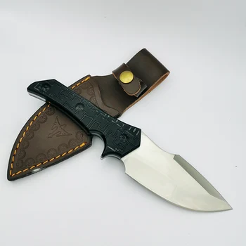 Fixed Blade Cuțit inaltime duritate drept cuțit de supraviețuire în sălbăticie lamă ascuțită portabil cuțit G10 se Ocupe de instrument în aer liber