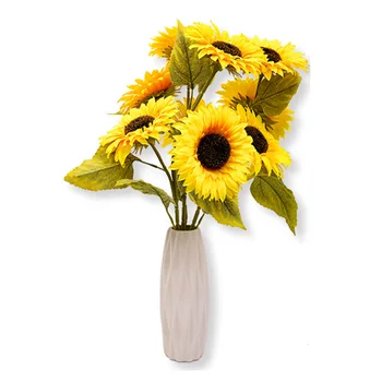 Floarea-soarelui Artificial SilkFlower Capete Faux Floarea-soarelui pentru Decor Nunta HandmadeScrapbooking Accesorii Flori Fermă Decor