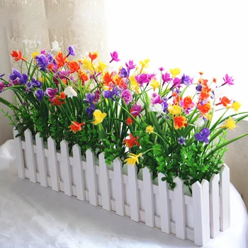Flori artificiale Rezistente la UV Arbuști, Plante de Plastic Verdeață în aer liber Agățat Plante de Gradina Pridvor Fereastra Home Decor Nunta