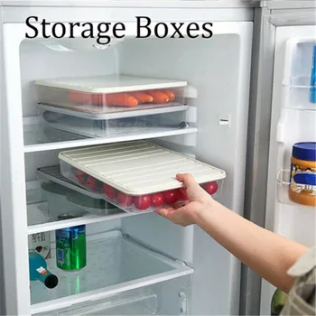 Frigider, Bucătărie Cutii De Depozitare, De Conservare A Produselor Alimentare Cutie De Depozitare Din Plastic Congelator Space Saver Container Pentru Alimente Organizarea Hot Box