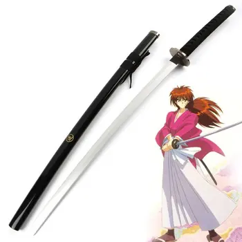 [Funny] 100cm Cosplay Anime Rurouni Kenshin Himura Kenshin armă Japonia, samurai, Sabie de lemn model petrecere cu Costume Anime show-cadou