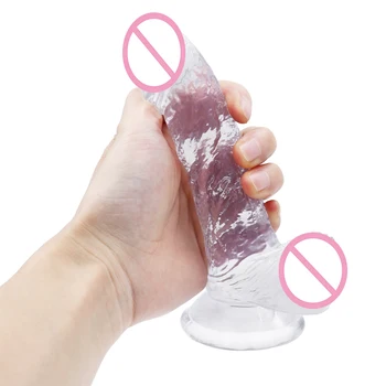 GaGu 6 Inch Jelly Vibrator Realist Imens Artificial Penis Moale Scula pentru Adult Sex Produse Erotice Jucarii Sexuale pentru o Femeie Lesbiene