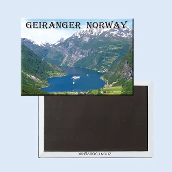 Geiranger-Fjord-Norvegia Magneți de Frigider 21510 naturale regiune Turistică Cadou