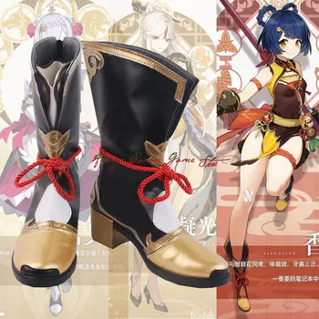 Genshin Impact Xiangling cosplay personaj feminin cizme scurte de animație joc expoziție de halloween pantofi