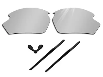 Glintbay 100% Precise-Fit Argint Lentile de Înlocuire și de Cauciuc Negru kit pentru Rudy Project Rydon(SN79 NUMAI) ochelari de Soare