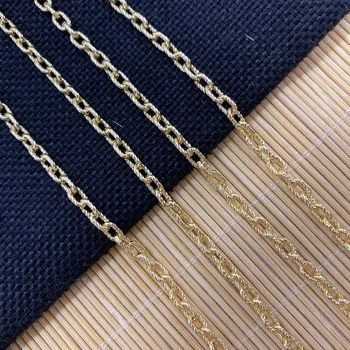 Golden Hand-made Lanț de Cupru de formă Ovală Rafinat Lanț Utilizate pentru DIY Bijuterii Colier Bratara Bratara Cercei 1 Metru