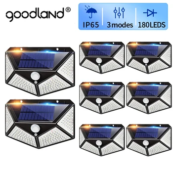 Goodland în aer liber Lumina Solara Cu Senzor de Miscare Lampă cu LED-uri Puternice de lumina Reflectoarelor Impermeabil Energia solara Pentru Exterior Decor Gradina