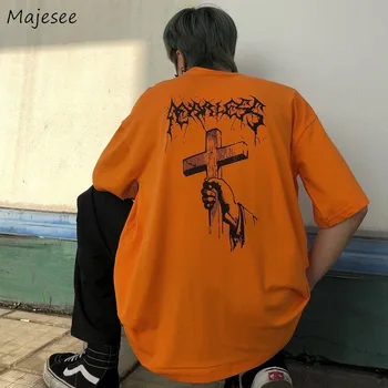Gotic T-shirt pentru Bărbați Graffiti Imprimare Tricouri cu Maneci Scurte Plus Dimensiune S-5XL Cupluri Confortabil Hip-pop Tricou Harajuku Supradimensionate