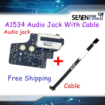 GOUZI A1534 Jack Audio de Bord + Cablu Flex 820-4049 821-1910-O 821-00885-O pentru MacBook Retina 12