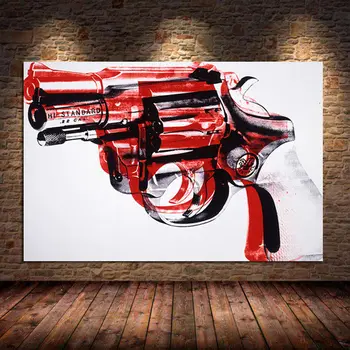 Graffiti Andy Warhol Abstract Arma Panza Pictura Poster și Printuri Cuadros de Arta de Perete de Imagine pentru Camera de zi Decor Acasă Neînrămate