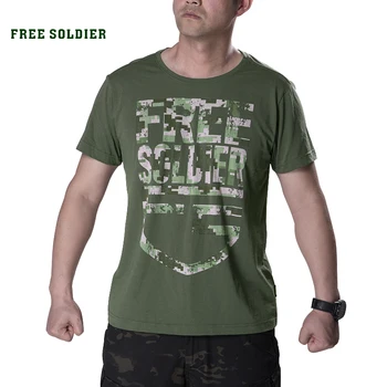 GRATUIT SOLDAT în aer liber tactice camuflaj imprimare respirabil T-shirt pentru bărbați uscare rapidă cu maneci scurte T-shirt tesatura CORDURA