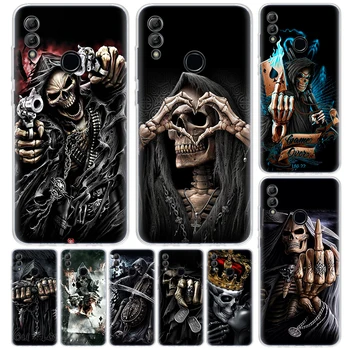 Grim Reaper Craniu Schelet Cover Pentru Huawei Honor 10 Lite 9X 9 8S 8X 8A Telefon Caz Y5 Y6 Y7 Y9S P Inteligente Z 2019 2021 50 1020i Coq