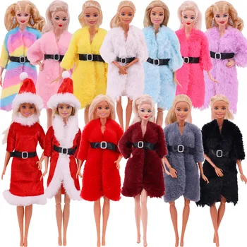 Haine papusa Barbie Rochie de Pluș pulover Pulover Rochie de Costume de Crăciun pentru 11 Inch Fata Barbie 1/3BJD Papusa Haina pentru Barbie