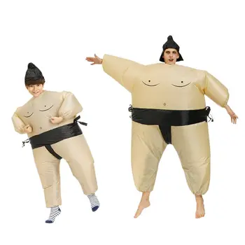 Halloween Luptator De Sumo Costum Adult Copii Costum Gonflabil Arunce În Aer Costum Cosplay Rochie De Petrecere Pentru Barbati Femei Rochie De Până