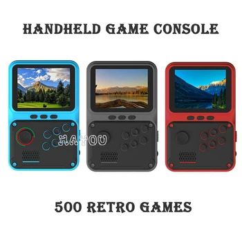 Handheld Consola de Jocuri Mini Joc Video Retro Jucători Bulit-în 500 de meciuri de 3 Inch Display HD de Ieșire AV Portabil de jocuri Video Console