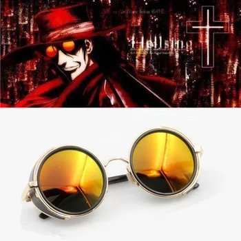 HELLSING Anime Alucard Vânător de Vampiri Adaptate Cosplay Ochelari ochelari de Soare Portocaliu elemente de Recuzită