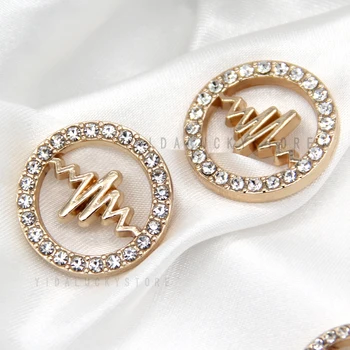 HENGC de Moda de Lux Dragoste Diamant Butoane Metalice Pentru Cusut Strasuri de Bijuterii Decoratiuni Mantou pentru Femei Costum de Meserii DIY 18mm 22mm