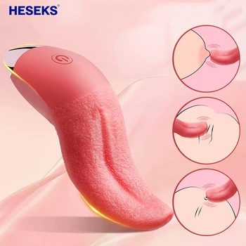 HESEKS Simulare Limba Lins Vibrator Pentru punctul G Feminin Stimulator Clitoridian Biberon Masturbator Vibratoare jucarii Sexuale Pentru Femei
