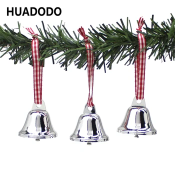 HUADODO 6Pcs Feliuta Jingle Bells Crăciun clopot Pandantive Ornamente pentru Craciun, Decoratiuni Petrecere de Anul Nou Jucarii Copii
