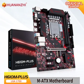 HUANANZHI H610M PLUS M-ATX DDR4 Suport pentru Placa de baza 12 13 Gen（ Intel LGA 1700 CPU 12100F 12400F 12490F 12600F 12700F 13600F）